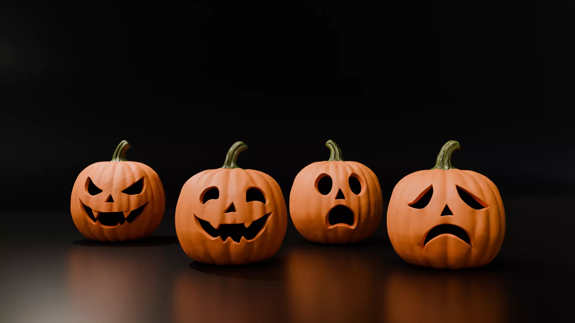 Halloween Pumpkin Faces 3D print model_2
