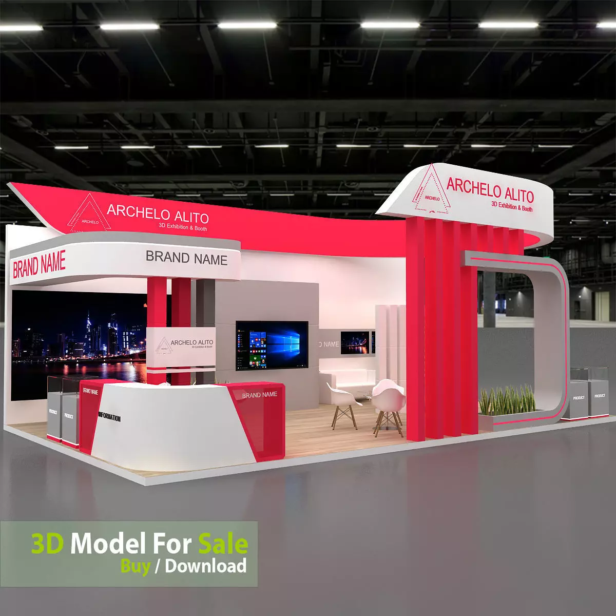 exhibition 3D 3D model_5