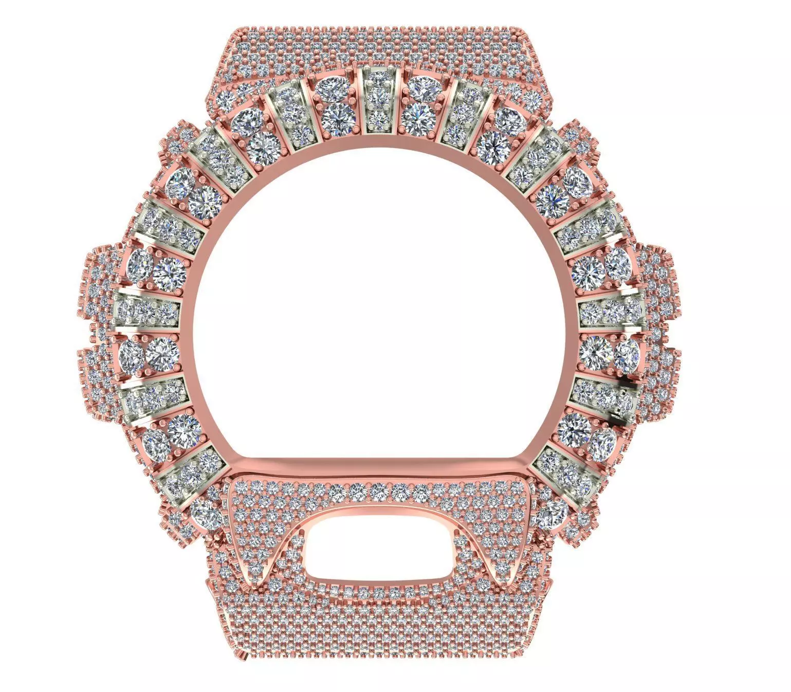 G-Shock Watch case compatible with DW-6900 3D print model 3D print model_4