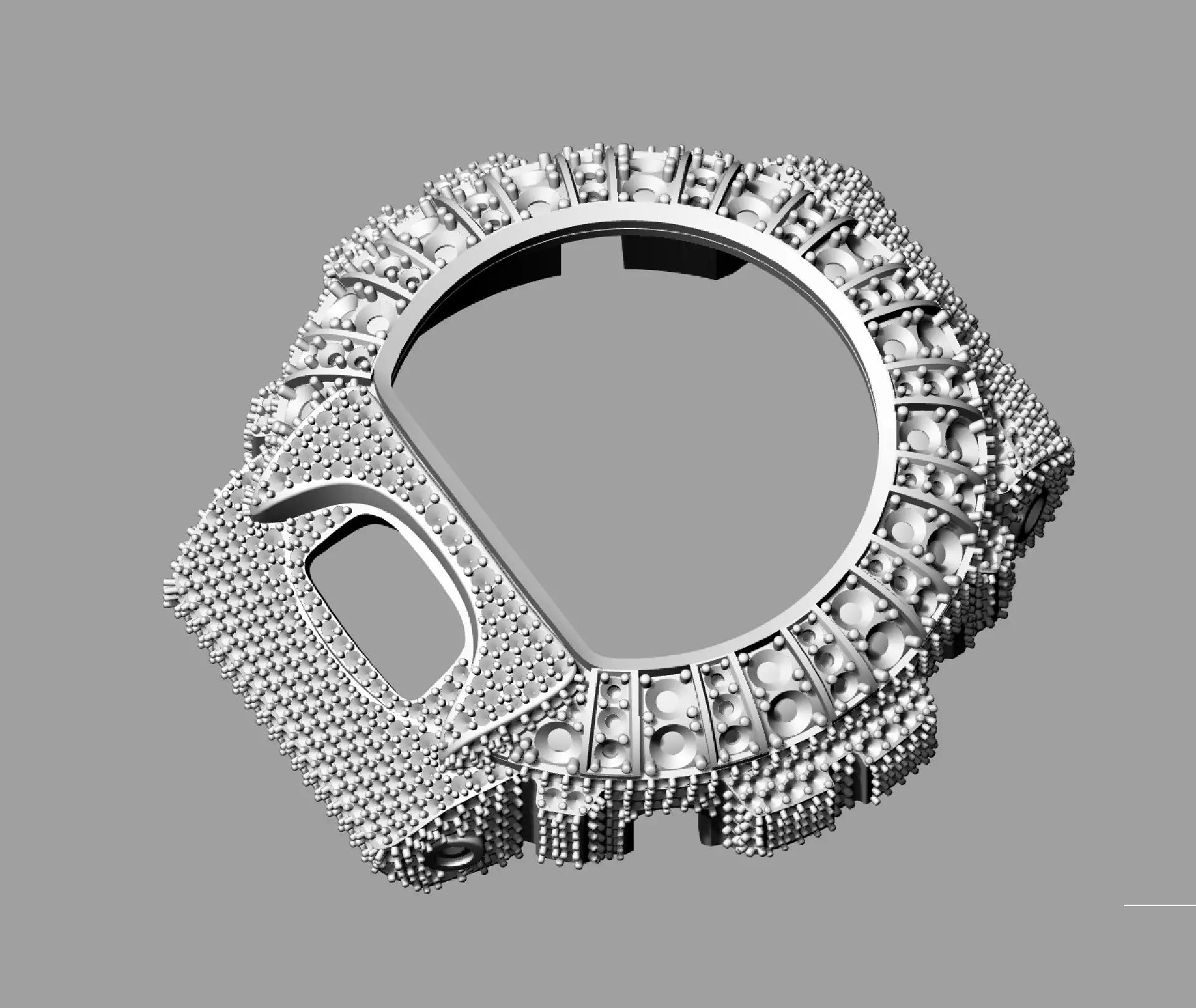 G-Shock Watch case compatible with DW-6900 3D print model 3D print model_11