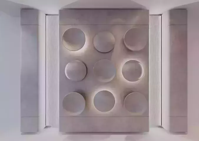 modern wall paneling 3D model