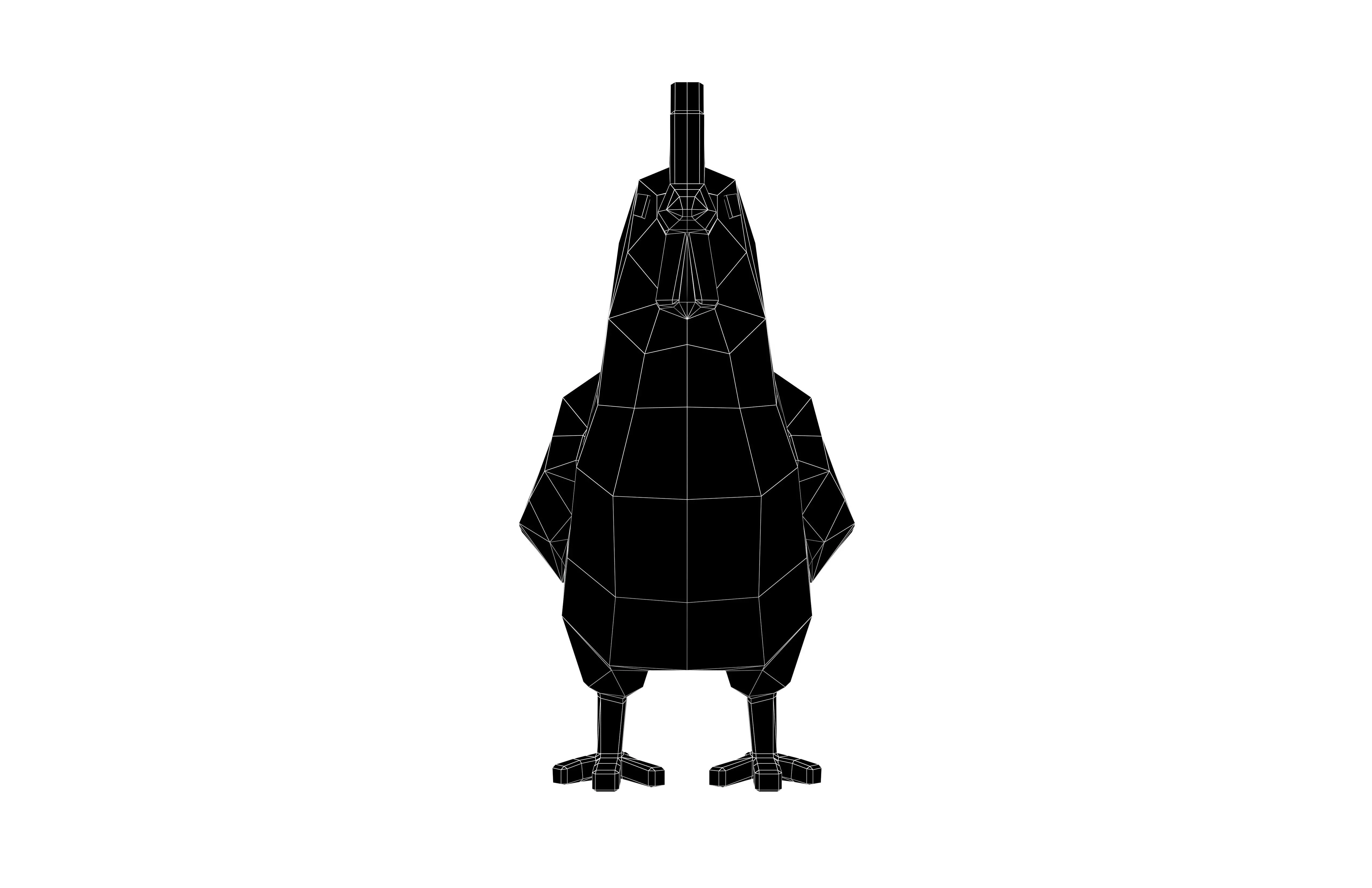 Low Poly Chicken v1 001 Free low-poly 3D model_5