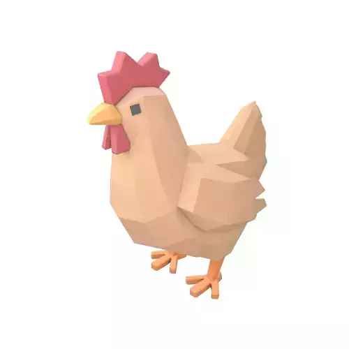 Low Poly Chicken v1 001 Free low-poly 3D model