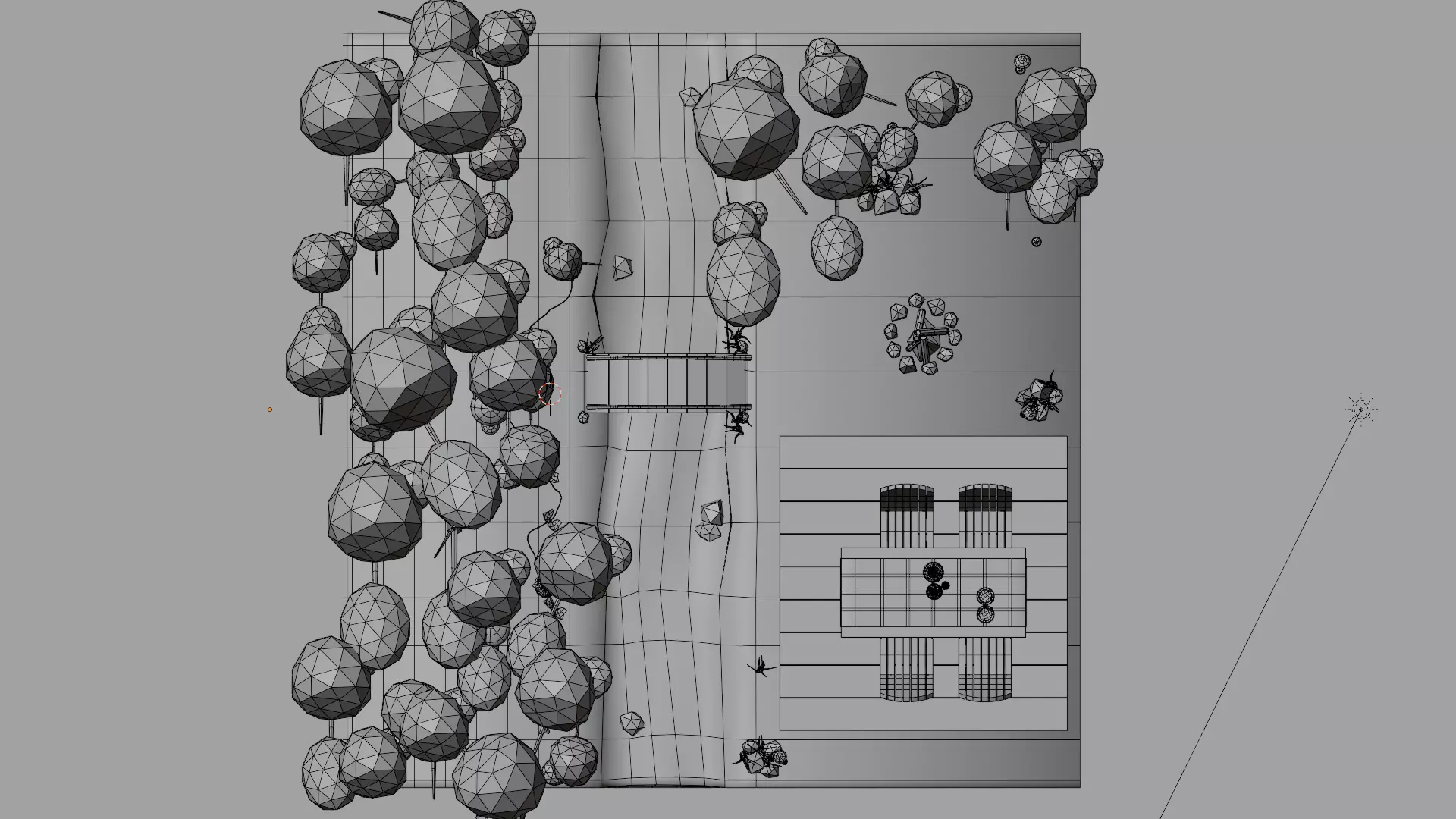 Autumn Low Poly Nature Scene Low-poly 3D model_14