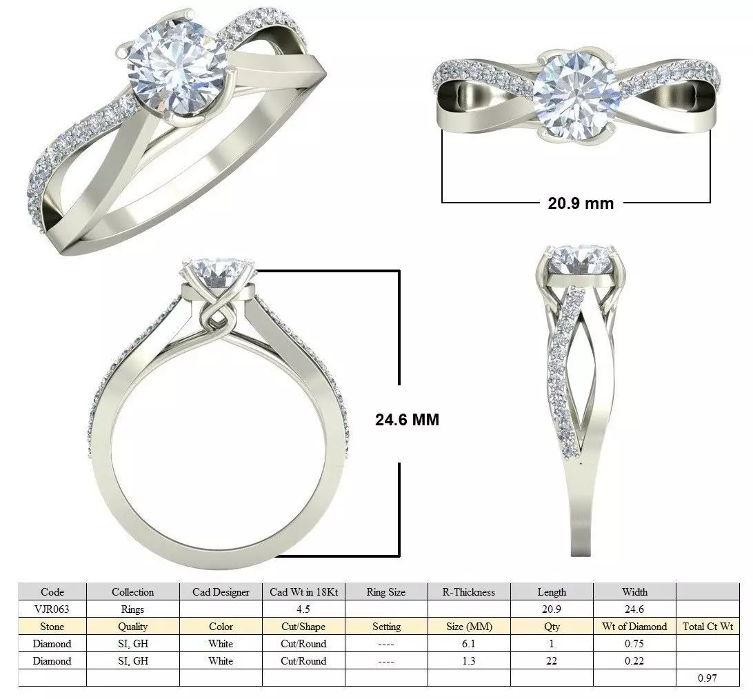 Women Ring  Render 3dm STL OBJ FBX Details 3D print model_5