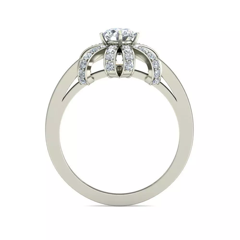 Women Ring Render 3dm STL OBJ FBX Details 3D print model_1