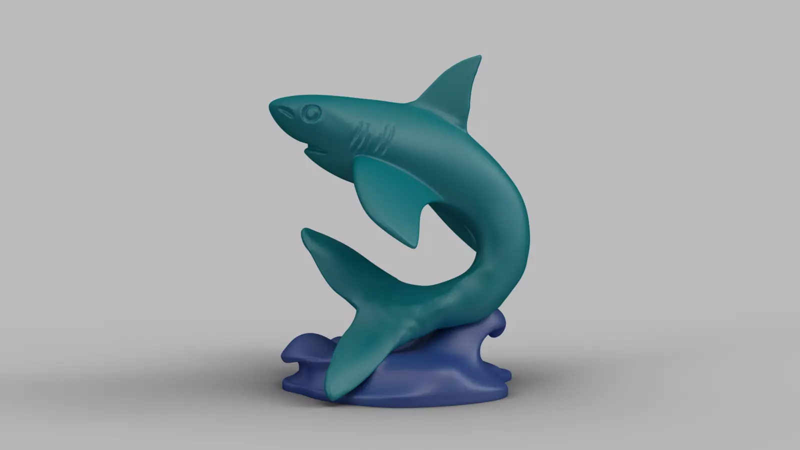 Marine Animal Set Dolphin Whale Shark 3D print model_5