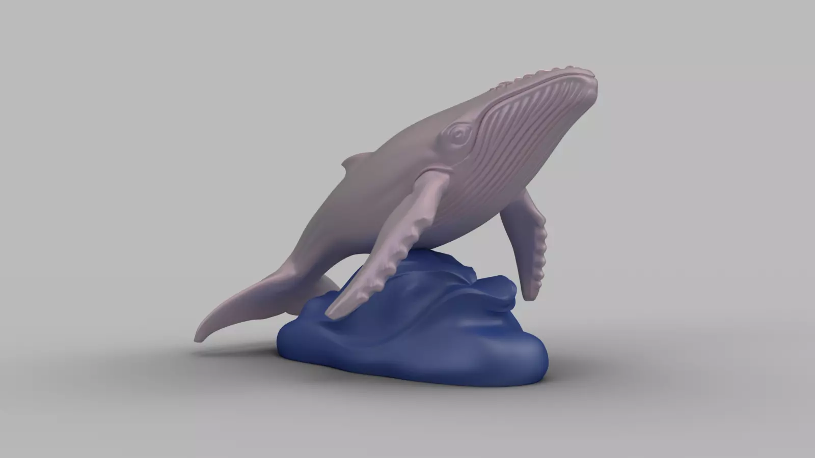 Marine Animal Set Dolphin Whale Shark 3D print model_1