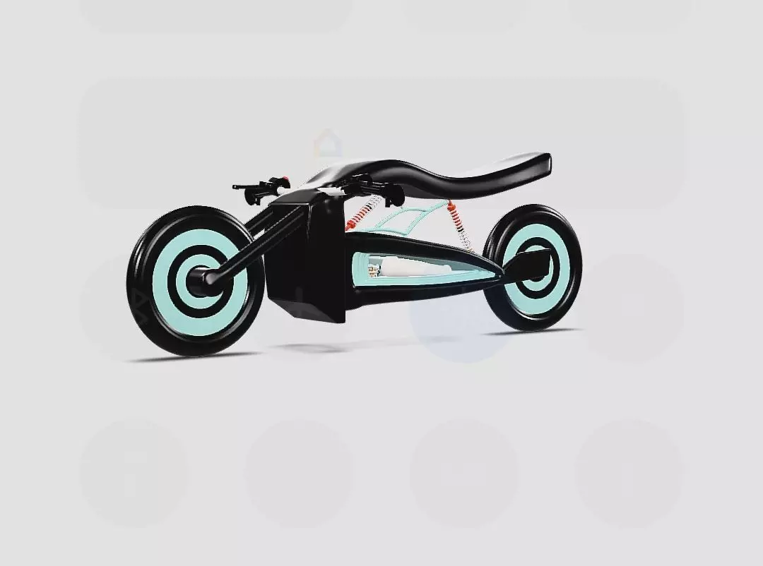 Futuristic Concept Motorcycle 3D Model Low-poly 3D model_5