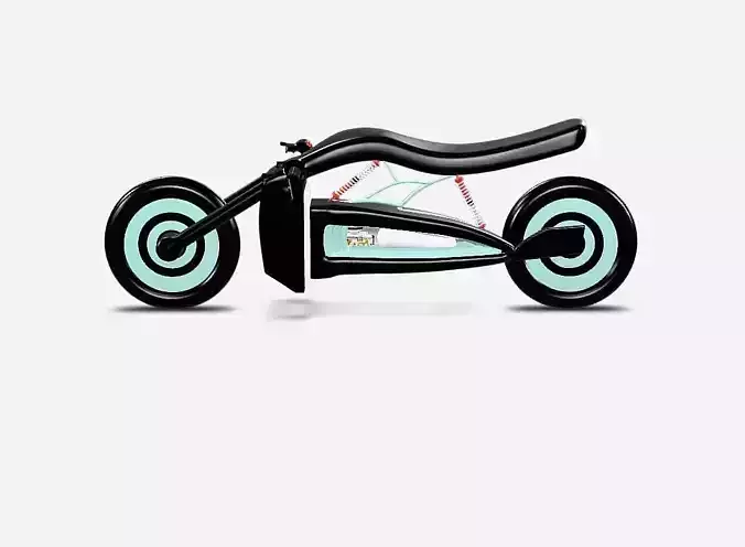 Futuristic Concept Motorcycle 3D Model Low-poly 3D model