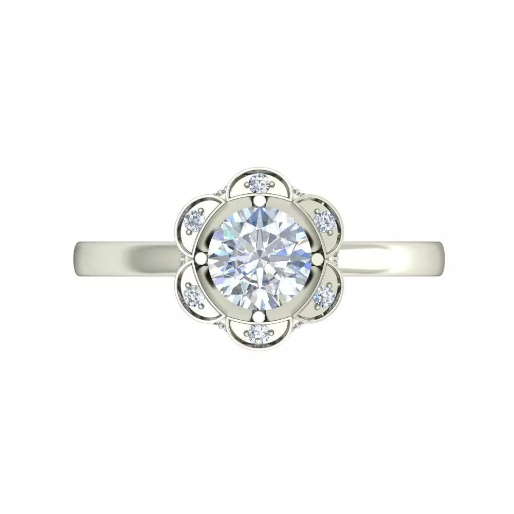 Women Ring Render 3dm STL OBJ FBX Details 3D print model_3