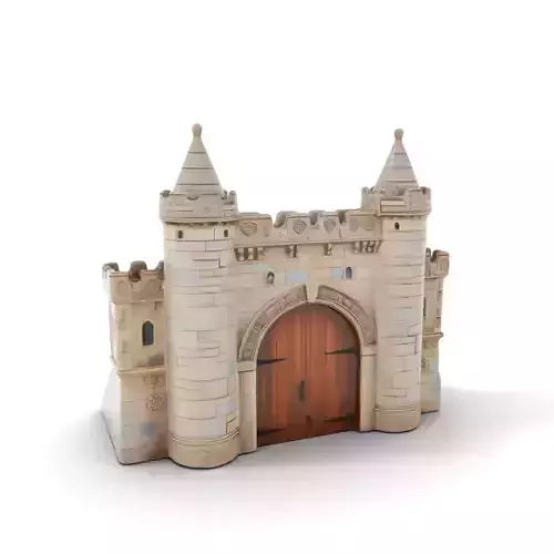 Medieval Stone Castle model pack Low-poly 3D model