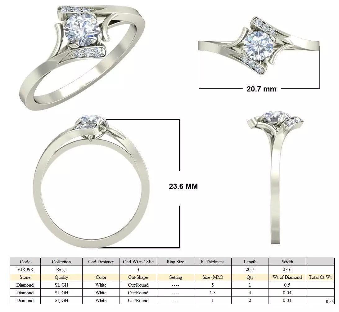 Women Ring Render 3dm STL OBJ FBX Details 3D print model_5