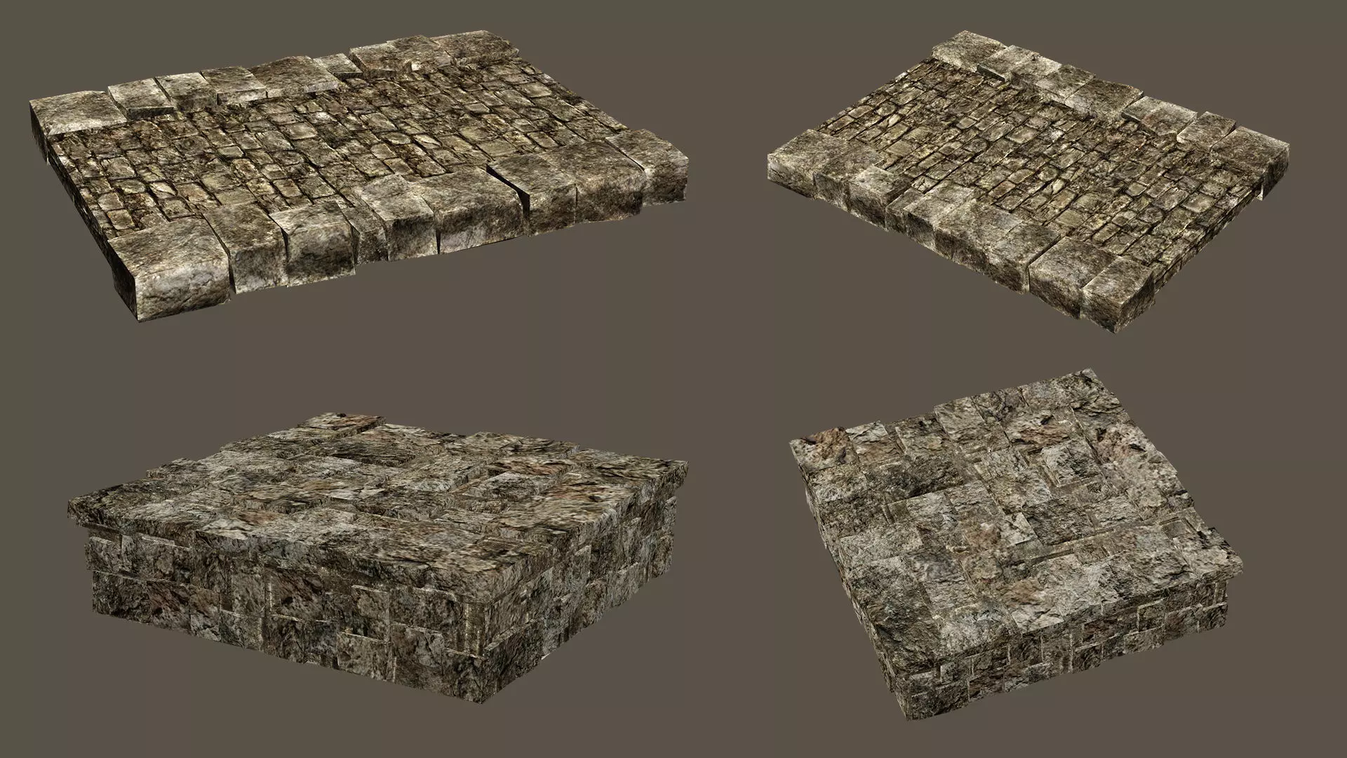 Old Building House Ruins Pack C 3D Model Collection Low-poly 3D model_19