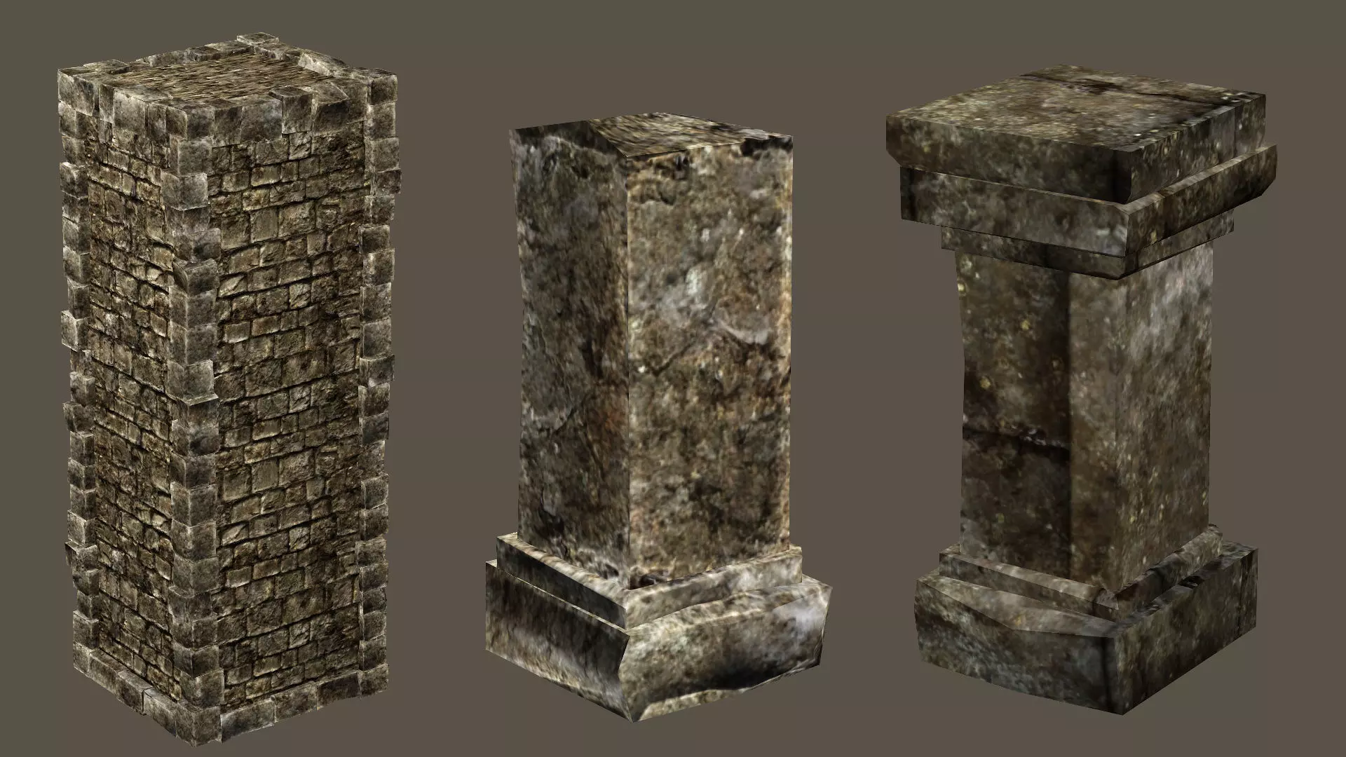 Old Building House Ruins Pack C 3D Model Collection Low-poly 3D model_14