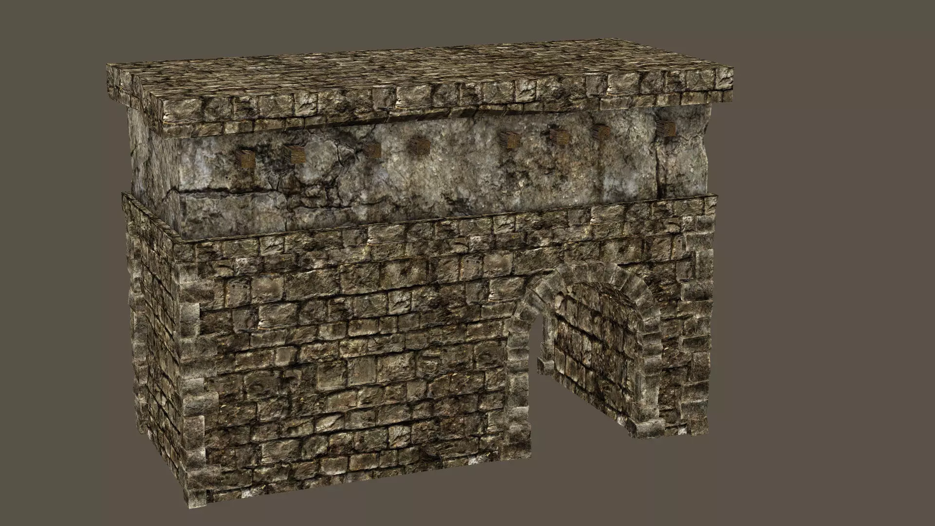 Old Building House Ruins Pack C 3D Model Collection Low-poly 3D model_2