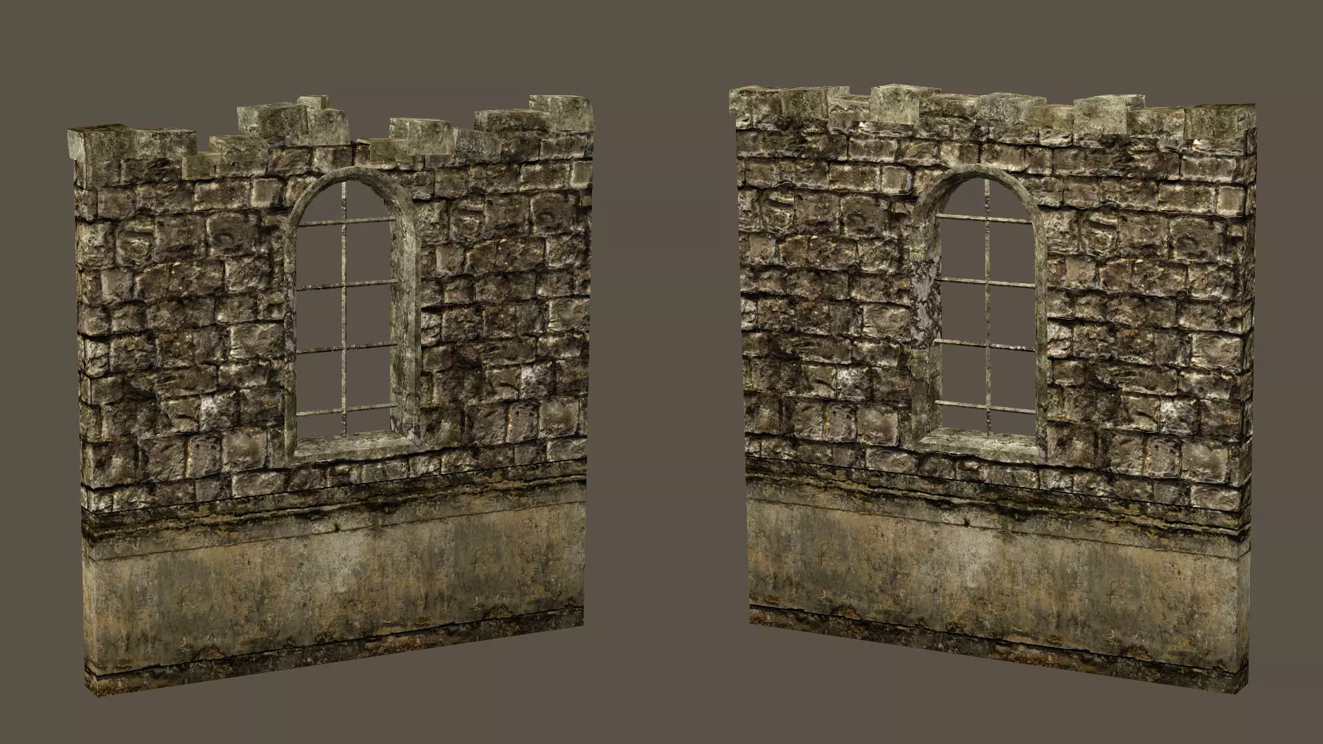 Old Building House Ruins Pack C 3D Model Collection Low-poly 3D model_17