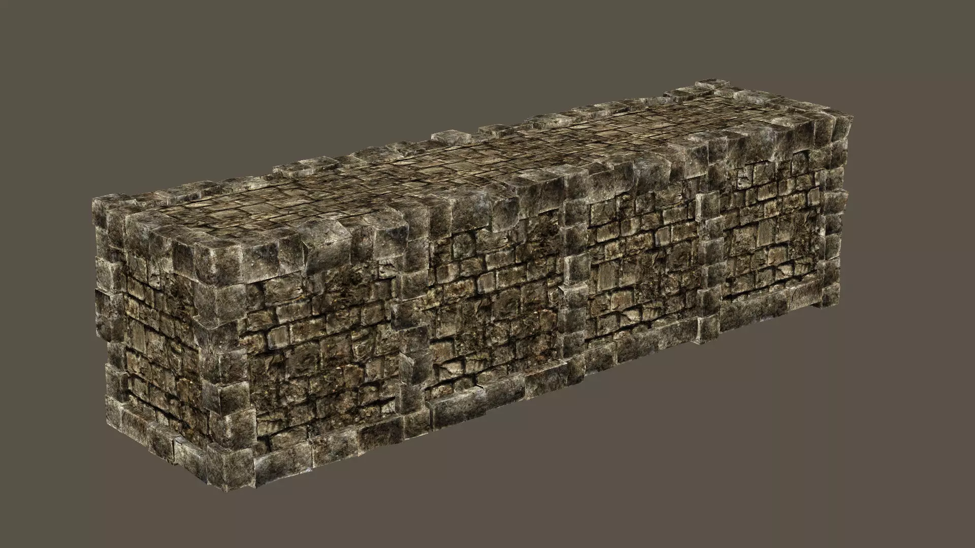 Old Building House Ruins Pack C 3D Model Collection Low-poly 3D model_12