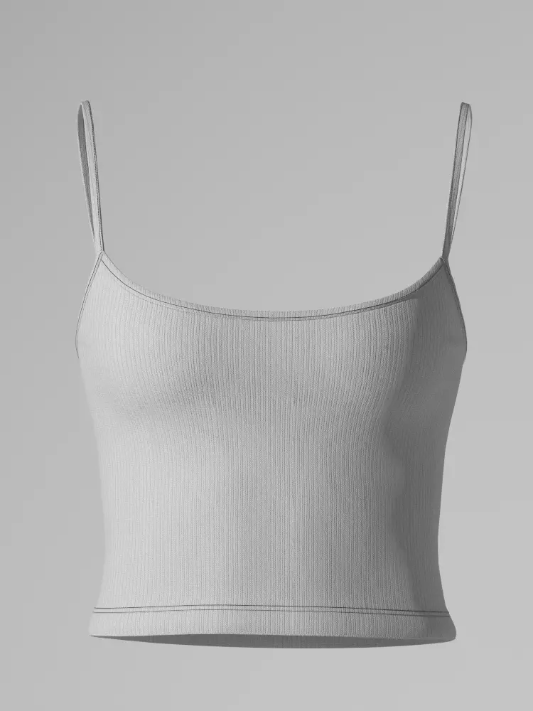 Basic Spaghetti Strap Top and String Bikini Bottom Set 3D model_14