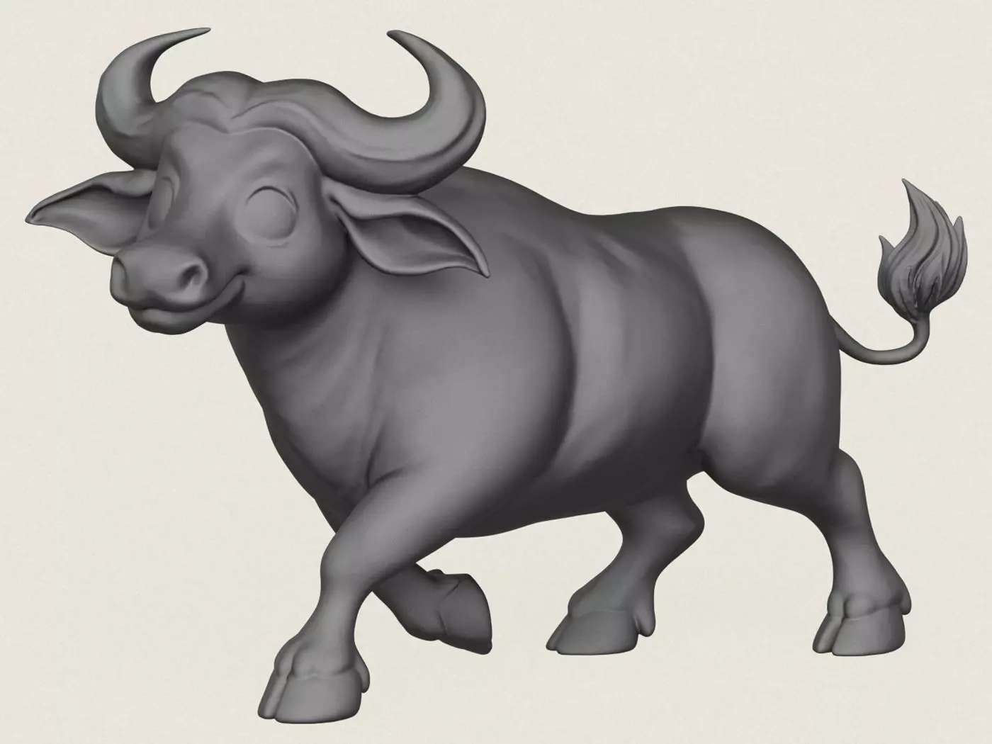 Buffalo Toy Print Ready 3D Model  3D print model_0