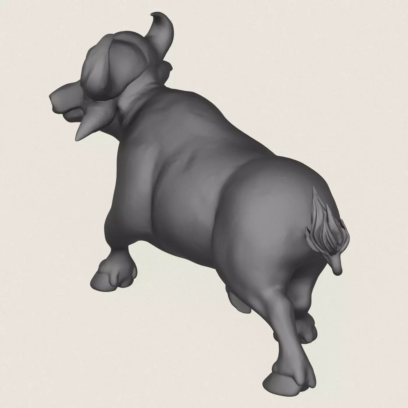 Buffalo Toy Print Ready 3D Model  3D print model_4