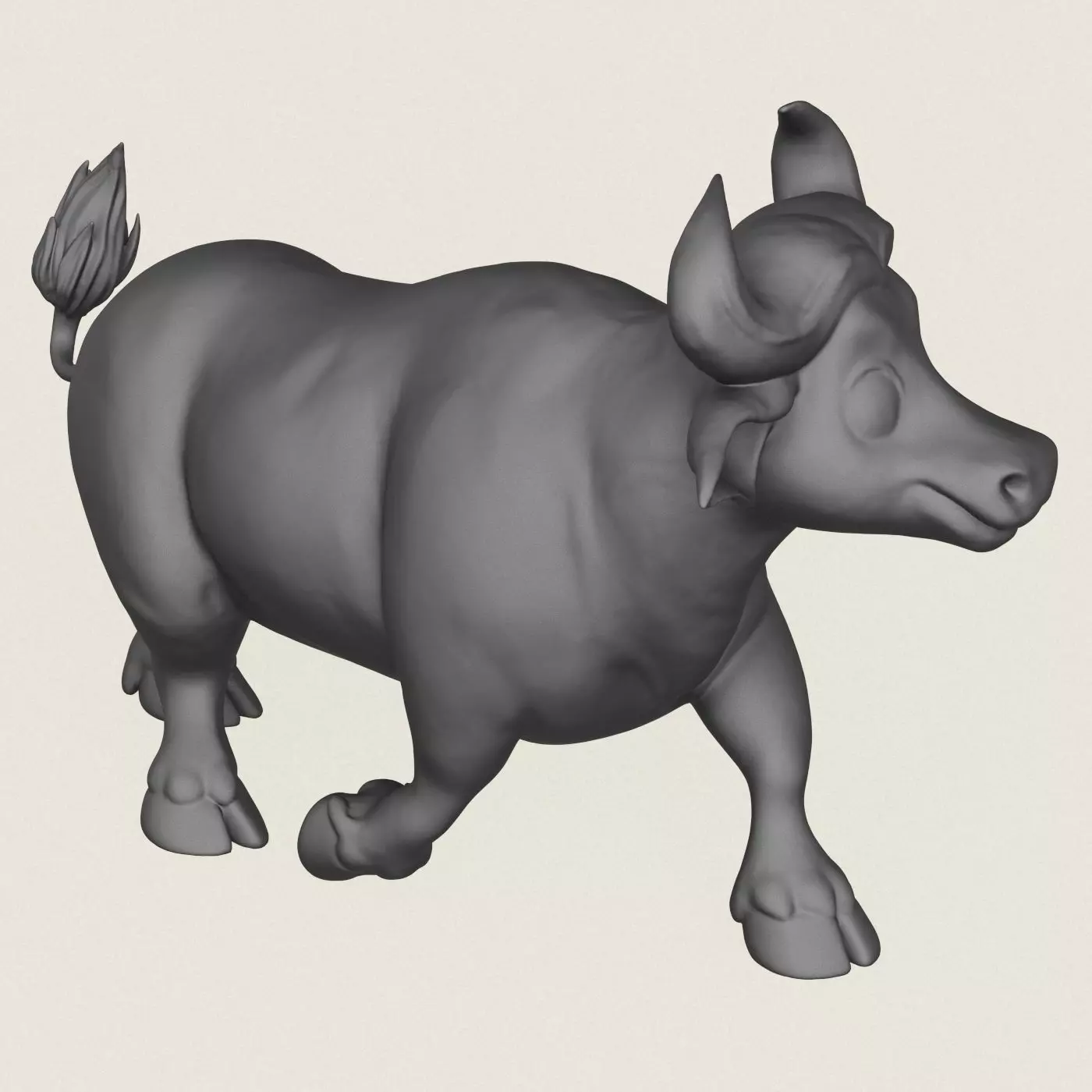 Buffalo Toy Print Ready 3D Model  3D print model_3