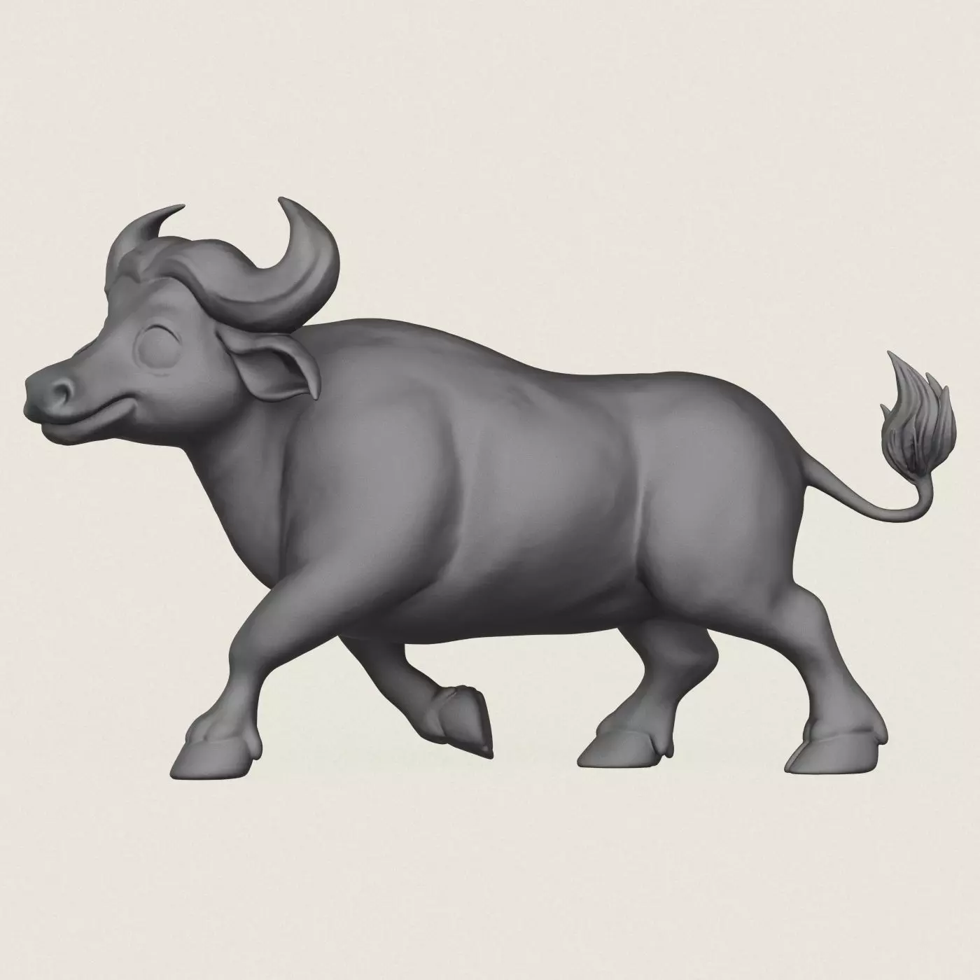 Buffalo Toy Print Ready 3D Model  3D print model_2