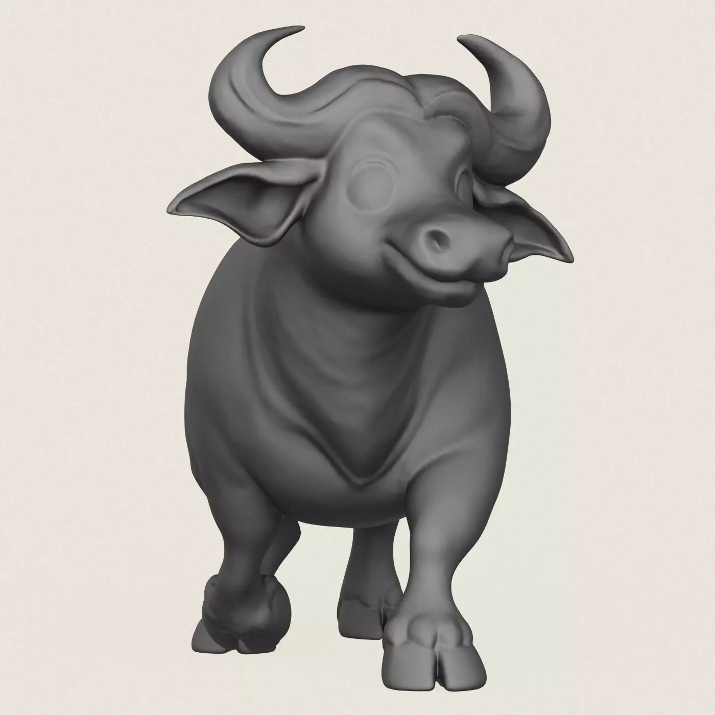 Buffalo Toy Print Ready 3D Model  3D print model_1