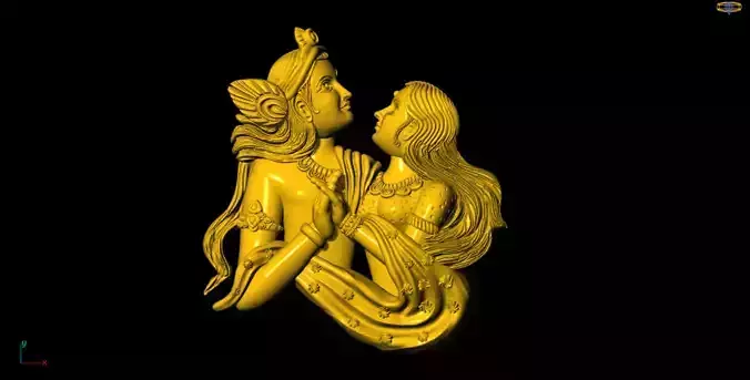 RADHA KRISHNA 3D PRINTED MODEL