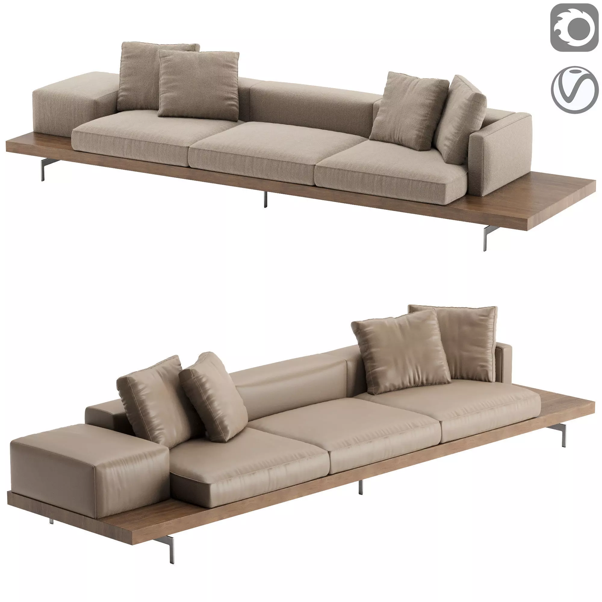 Dock High Sofa 3D model_0