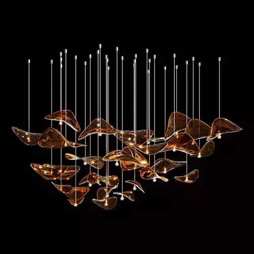 Wave Floating Leaf Chandelier