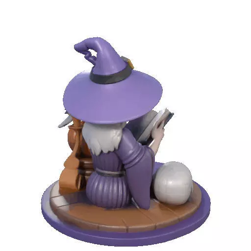 2395Halloween Witch with Skull Raven and Pumpkin 3D print model_16