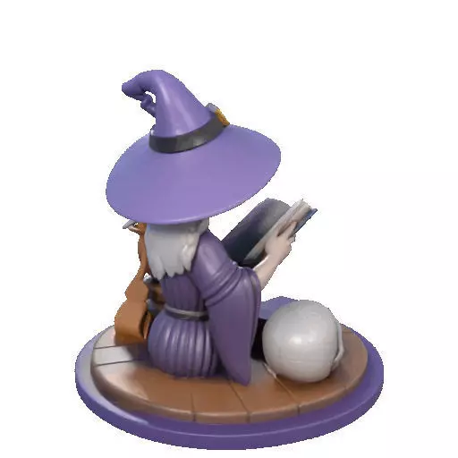 2395Halloween Witch with Skull Raven and Pumpkin 3D print model_15