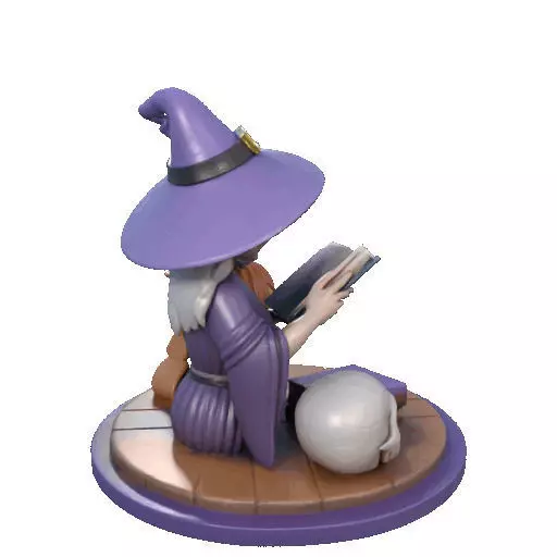 2395Halloween Witch with Skull Raven and Pumpkin 3D print model_14