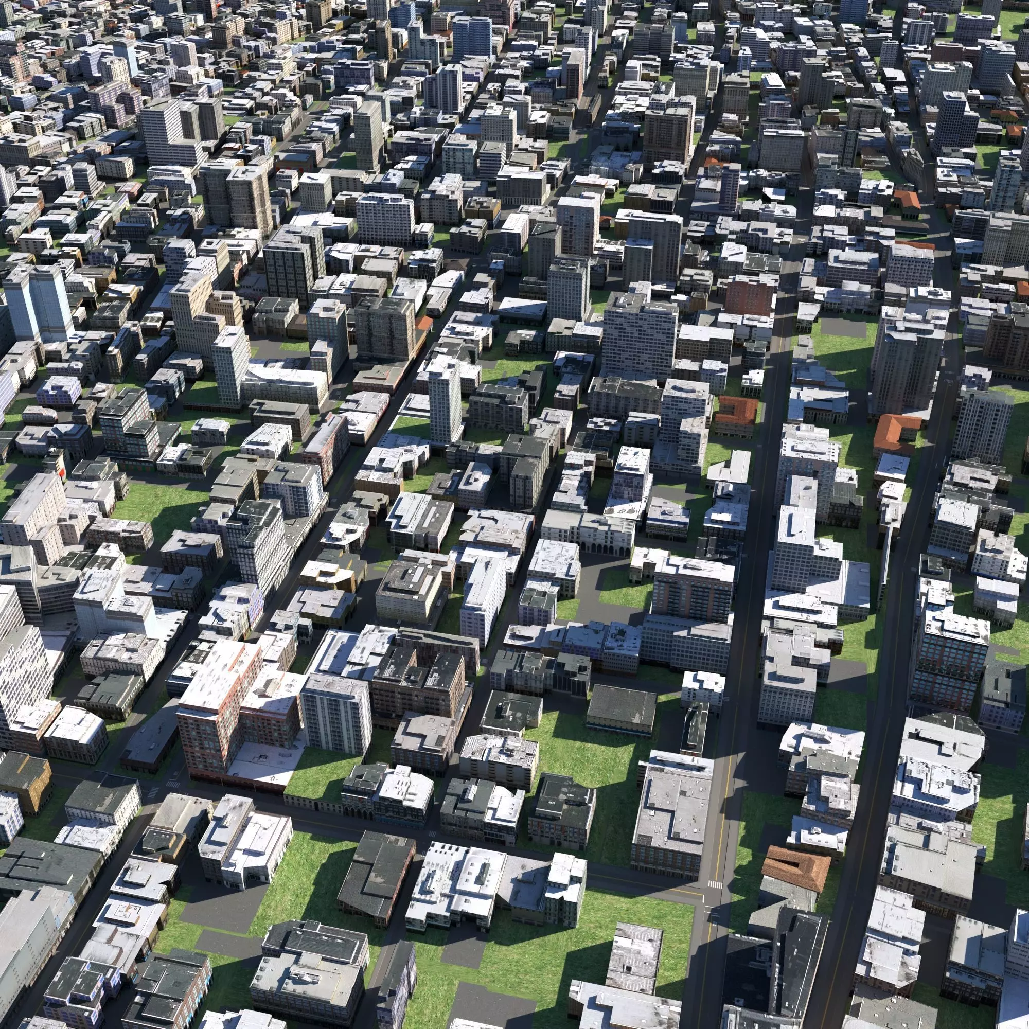 City 123 Low-poly 3D model