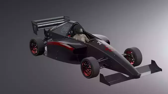 Fsae style Formula 4 concept car 3D model
