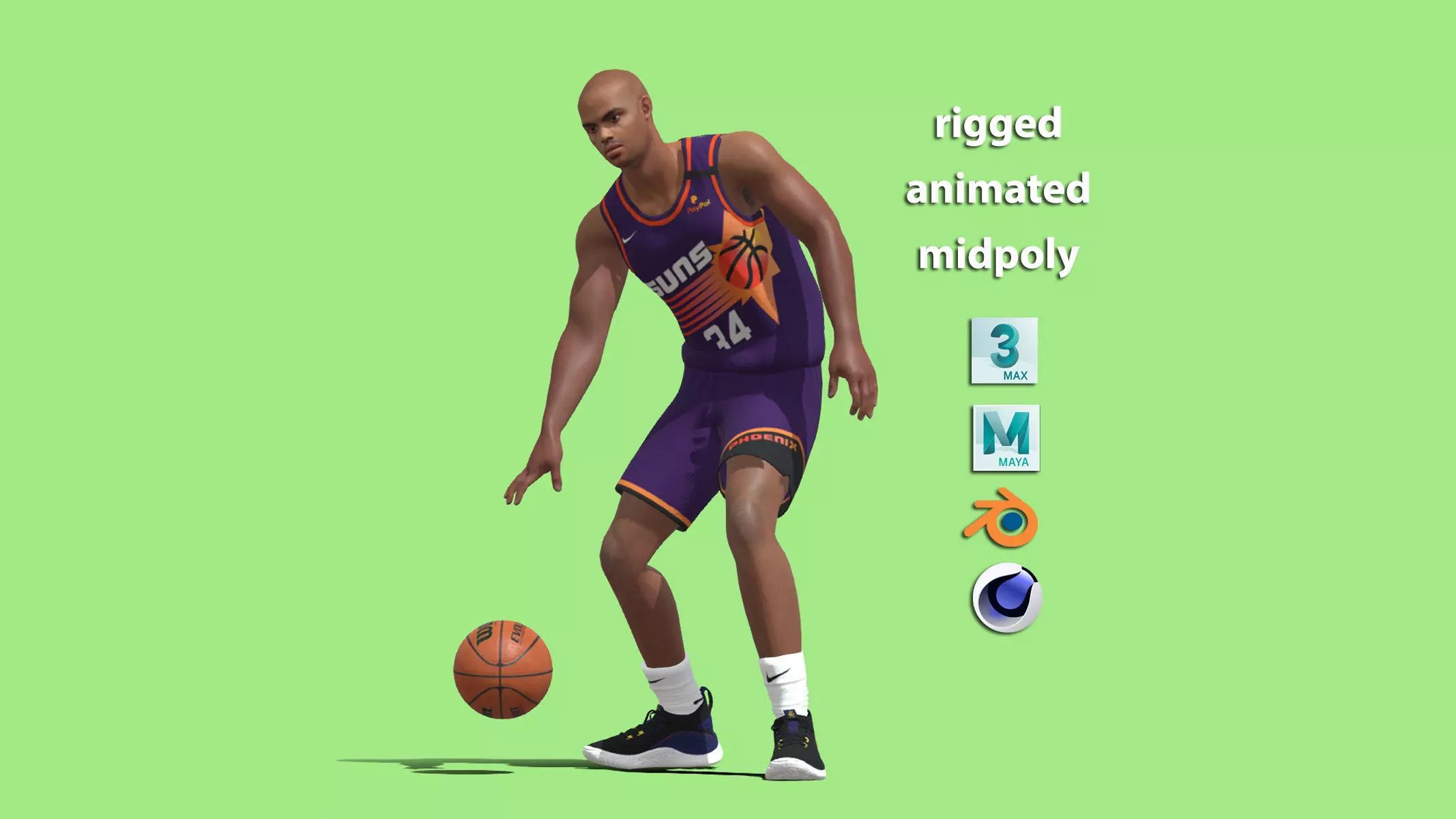 Charles Barkley Phoenix Suns 3D model