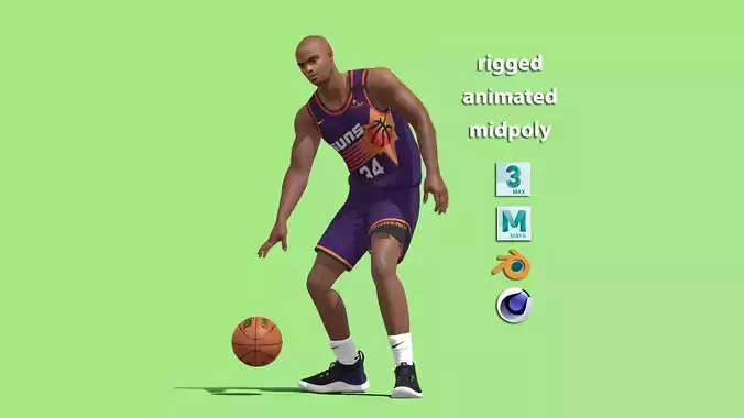 Charles Barkley Phoenix Suns 3D model