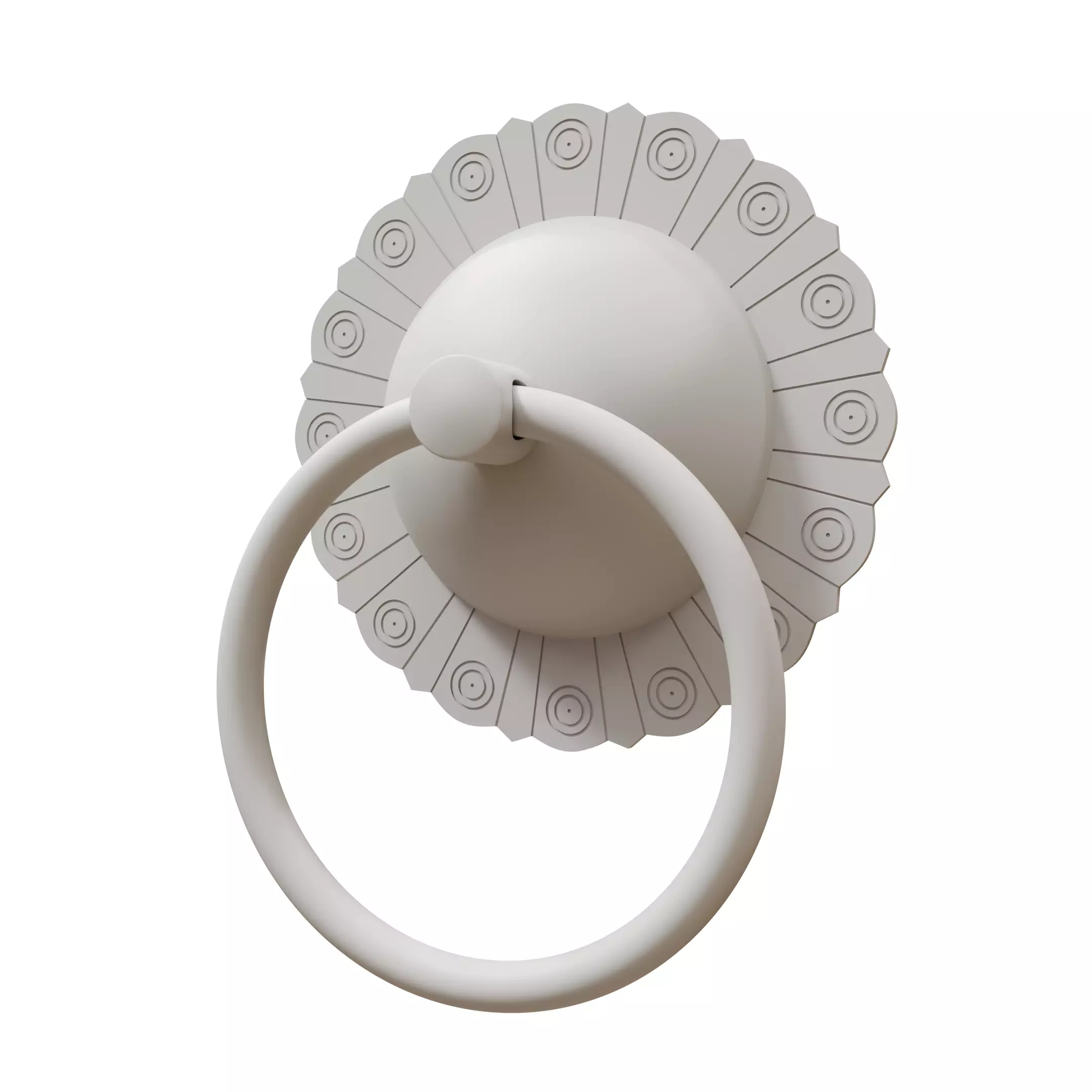 Chinese-style retro door knocker high-poly asset pack 3D print model_36