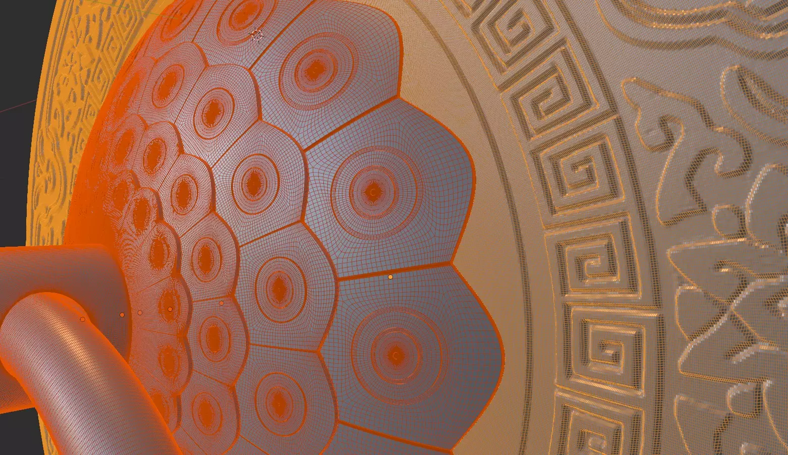 Chinese-style retro door knocker high-poly asset pack 3D print model_29