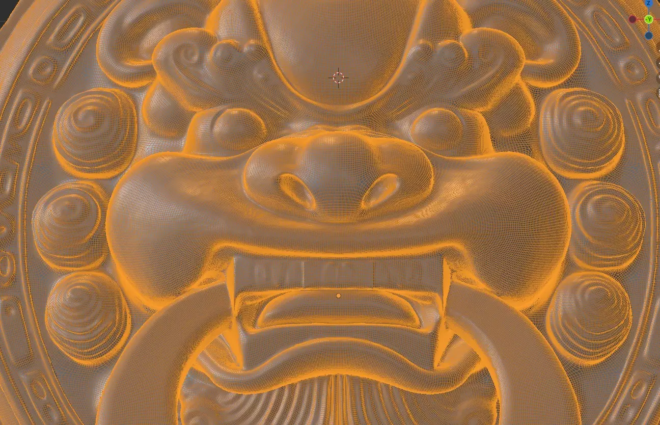 Chinese-style retro door knocker high-poly asset pack 3D print model_21