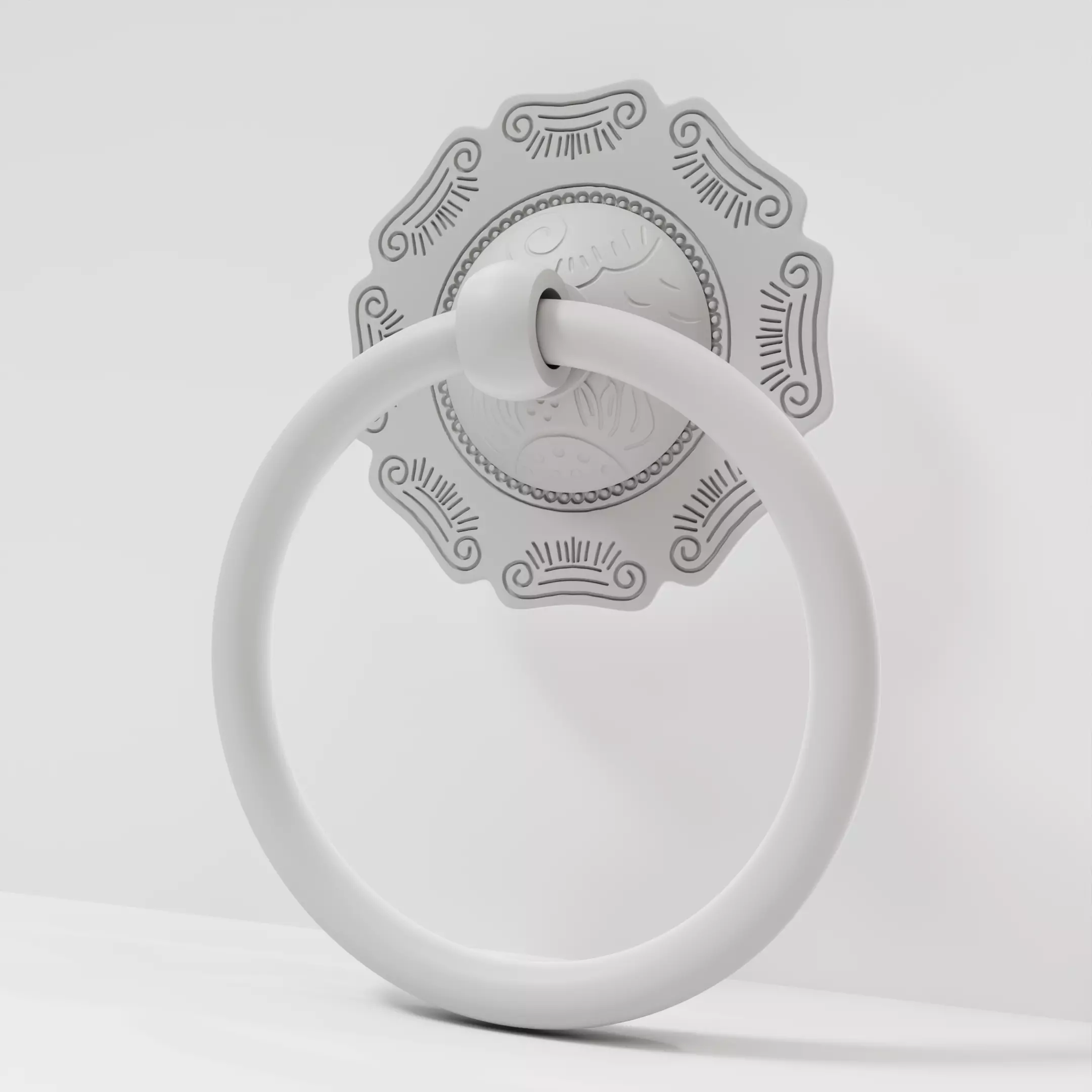 Chinese-style retro door knocker high-poly asset pack 3D print model_23