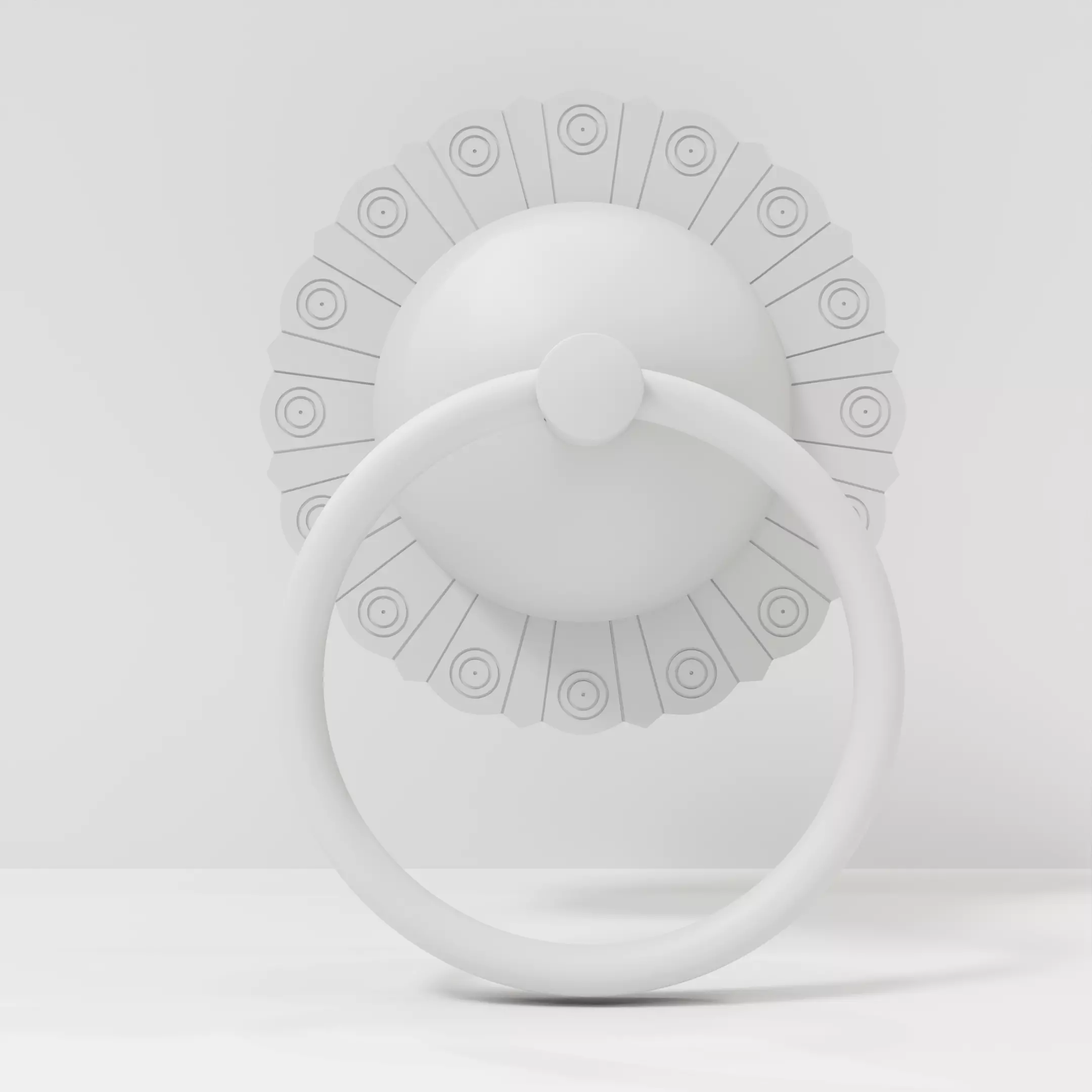 Chinese-style retro door knocker high-poly asset pack 3D print model_35