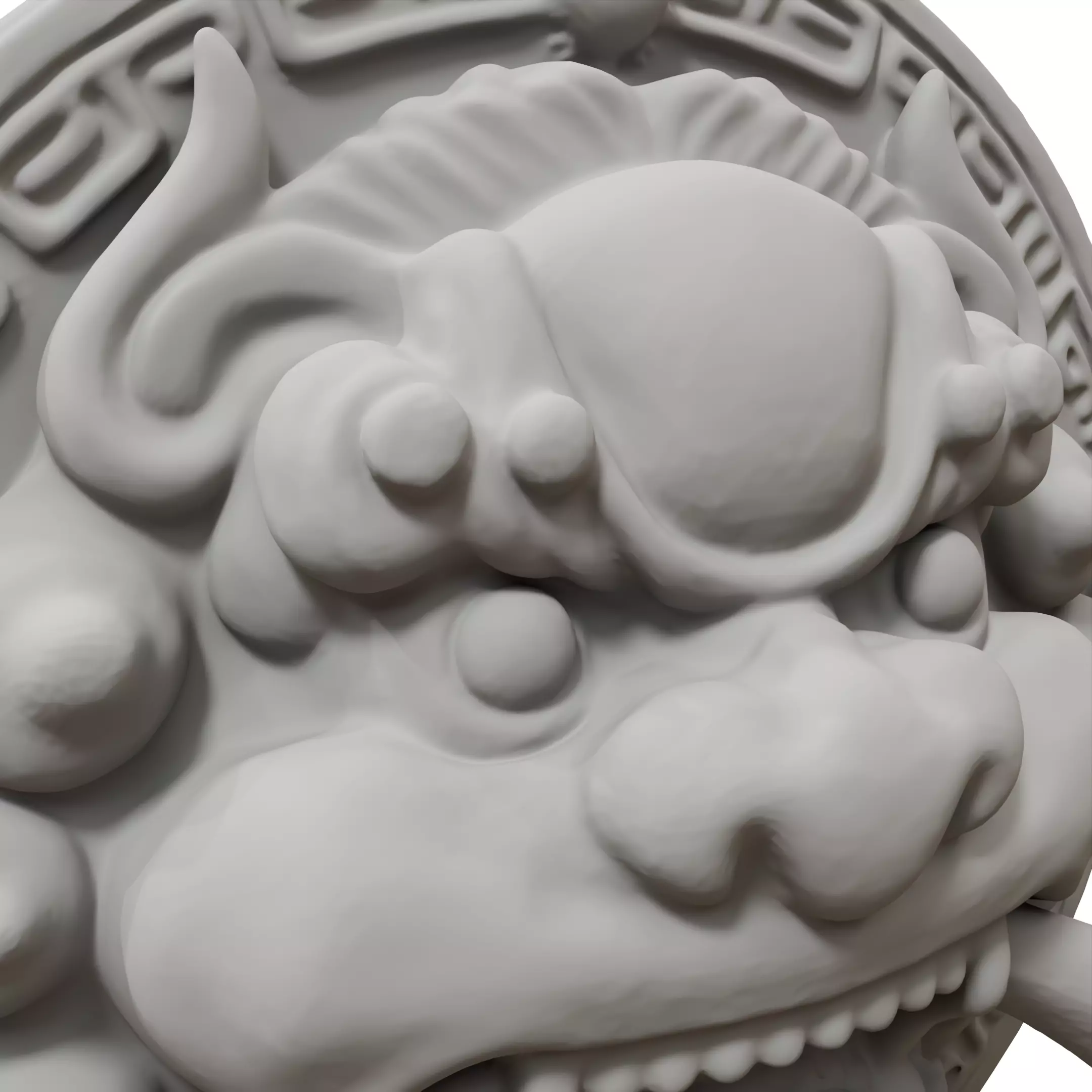 Chinese-style retro door knocker high-poly asset pack 3D print model_12