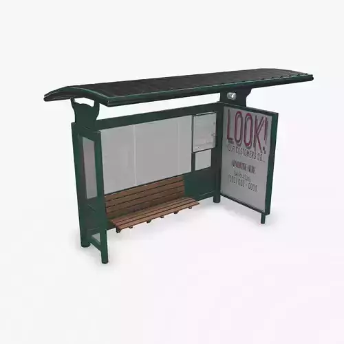 Bus Stop Low-poly PBR