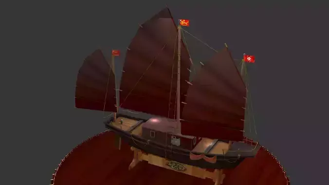 Chinese junk fishing boat