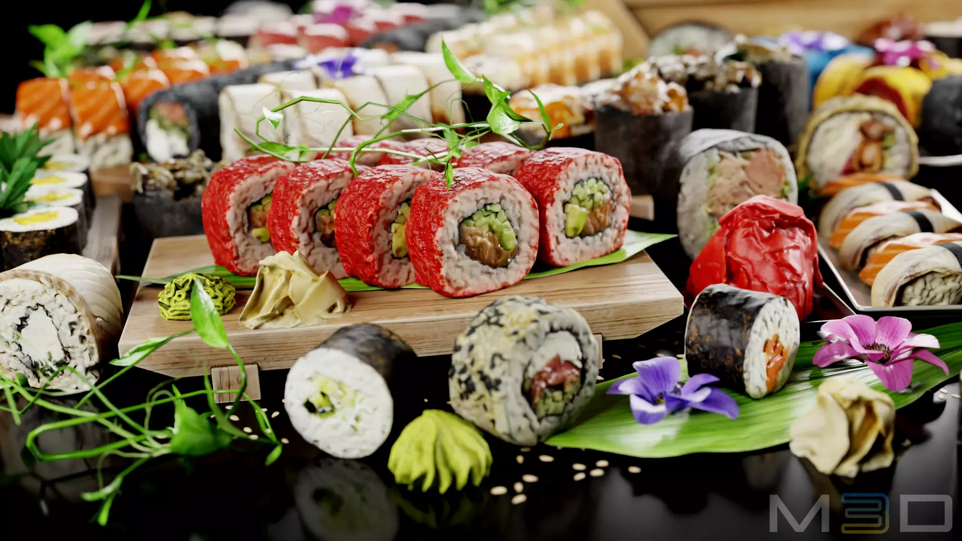 Sushi Pack Low-poly 3D model_2