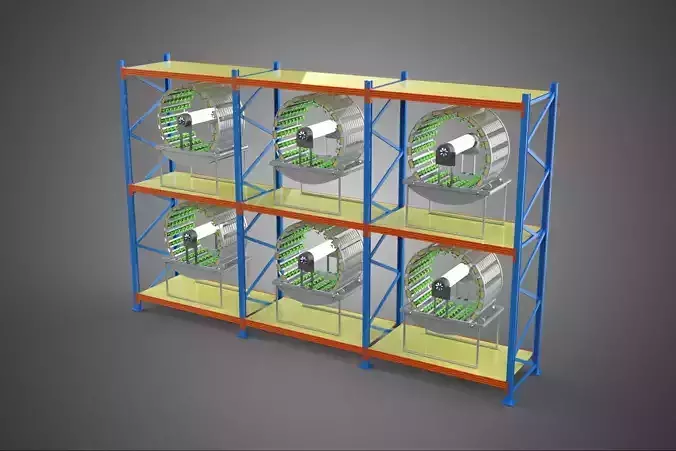 INDOOR ARRAY ROW SHELF RACK TRAY ROTARY HYDROPONIC PLANT GARDEN