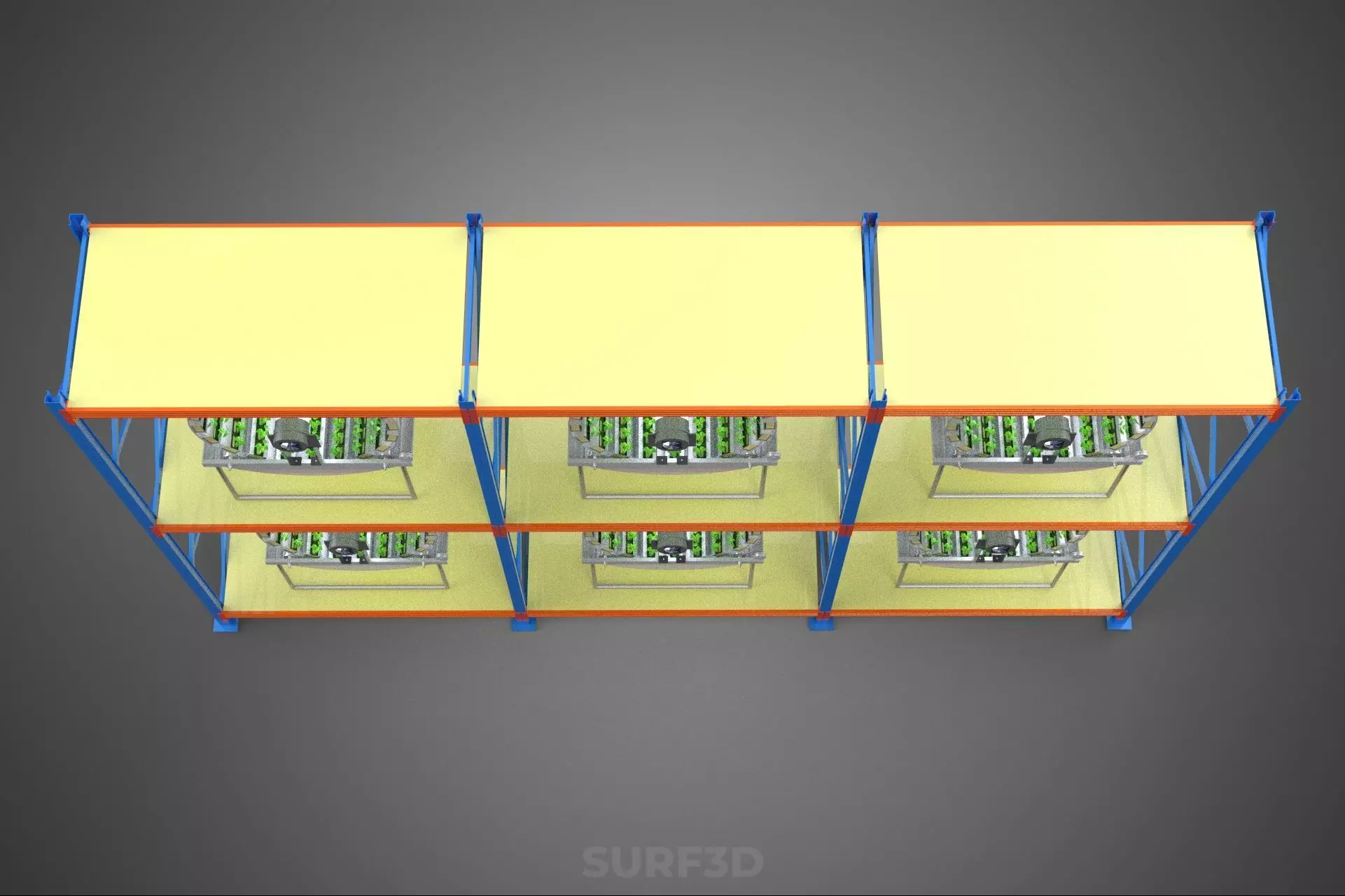 INDOOR ARRAY ROW SHELF RACK TRAY ROTARY HYDROPONIC PLANT GARDEN 3D model_21