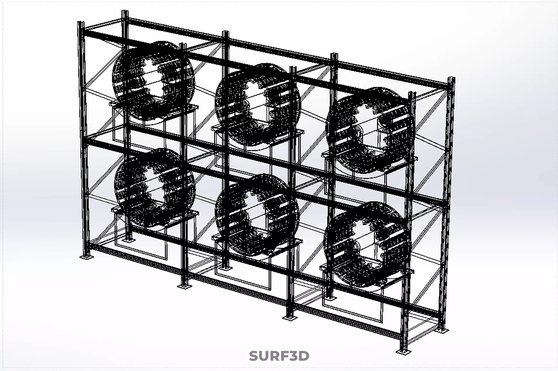 INDOOR ARRAY ROW SHELF RACK TRAY ROTARY HYDROPONIC PLANT GARDEN 3D model_34